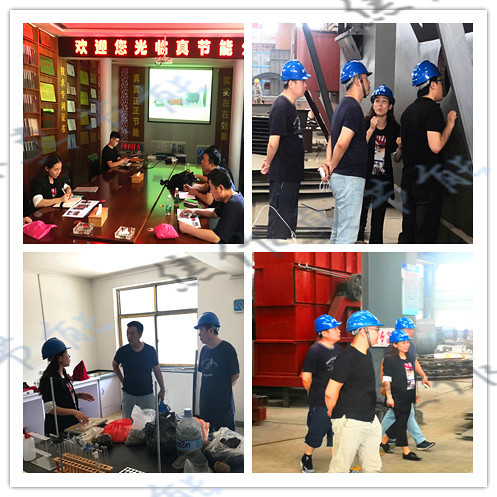 埃及客戶考察真節(jié)能紙漿烘干機(jī)